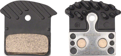 Shimano J04C-MF Disc Brake Pads and Springs - Metal Compound, Finned Alloy and Stainless Steel Back Plate, One Pair